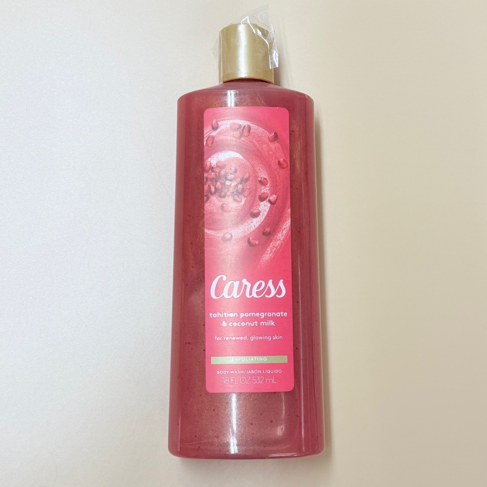 Caress Tahitian Pomegranate & Coconut Milk Exfoliating Body Wash 18 fl oz NEW